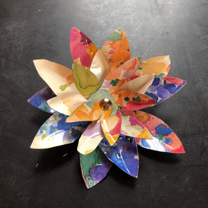 Large Watercolor Floral Brooch