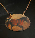 Galloping Horse Tin Necklace