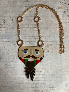 Bearded Nutcracker Tin Necklace
