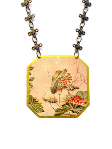 Water Lillies Large Tin Necklace