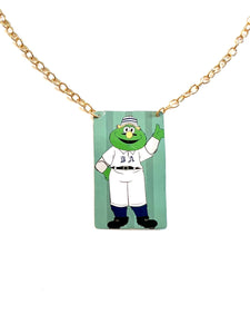Wally Red Sox Tin Necklace