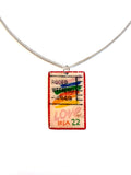 Rodeo Weekend Love Stamp Tin Necklace