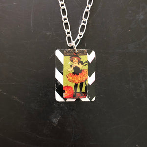Double Layered Dancing Girl Tin Necklace