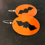 Oval Bats Tin Earrings