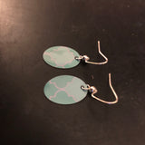 Turquoise Quatrefoil Tiny Tin Earrings