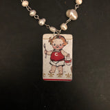 Campbell’s Soup Cutie Tin Necklace with Freshwater Pearls