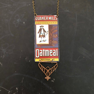 Quaker Mills Oatmeal Tin Necklace