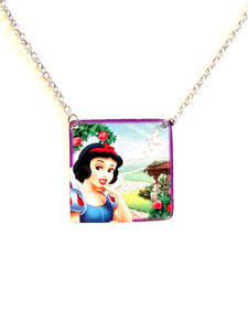 Snow White Tin Necklace
