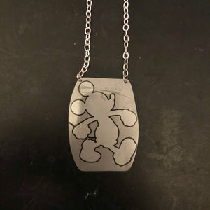 Strutting Mickey Mouse Tin Necklace