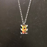 Double Layered Dancing Girl Tin Necklace