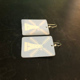 Light Blue Tin Earrings with Windmills