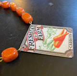 Farm Fresh Carrots Tin Necklace