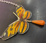 Viceroy Butterfly Tin Necklace with Bead
