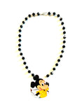Mickey Mouse Tin Necklace with Beads