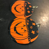 Happy Wizard Pumpkin Tin Earrings