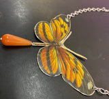 Viceroy Butterfly Tin Necklace with Bead