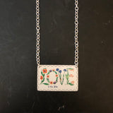 Floral Love Stamp Tin Necklace