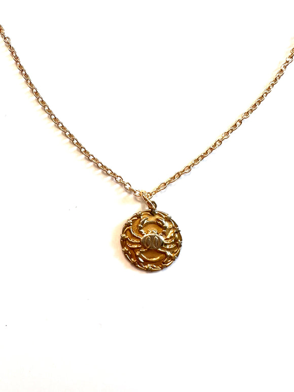 Gold Cancer Necklace