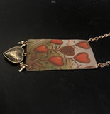Field of Hearts Tin Necklace with Heart and Bows