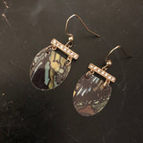 Stained Glass Inspired Tin Earrings with Rhinestones