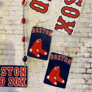 Red Sox Tin Earrings