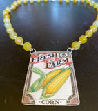 Farm Fresh Corn Tin Necklace