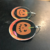 Layered Pumpkin Tin Earrings