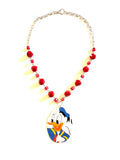 Donald Duck Tin Necklace with Beads