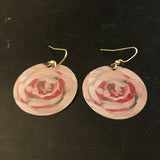 Painted Rose Tin Earrings