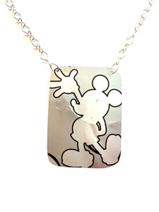Waving Mickey Mouse Tin Necklace