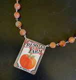 Farm Fresh Pumpkin Tin Necklace