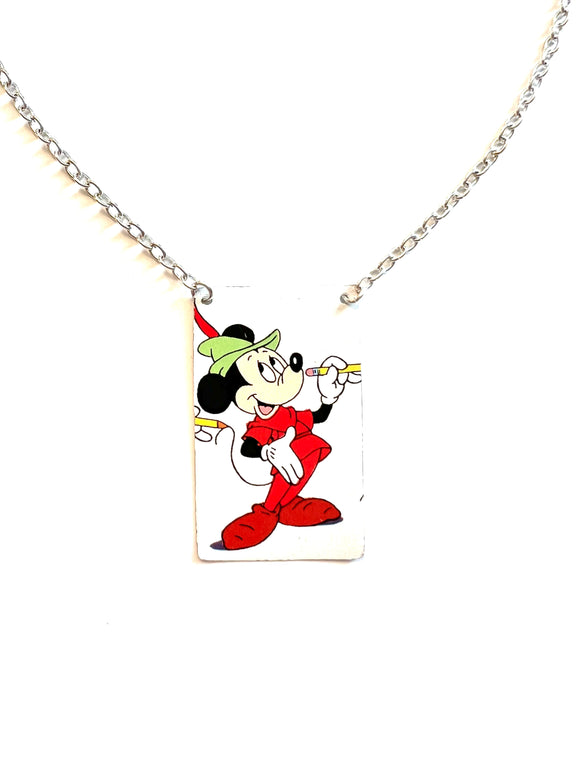 Robin Hood Mickey Mouse Tin Necklace
