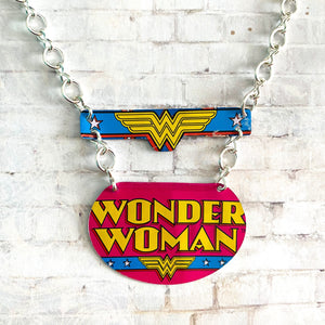 Wonder Woman Logo Tin Necklace