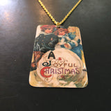 Joyful Christmas Tin Necklace