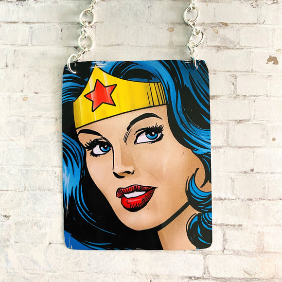 Wonder Woman Tin Necklace