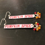 Beaded Pumpkin Spice Tin Earrings