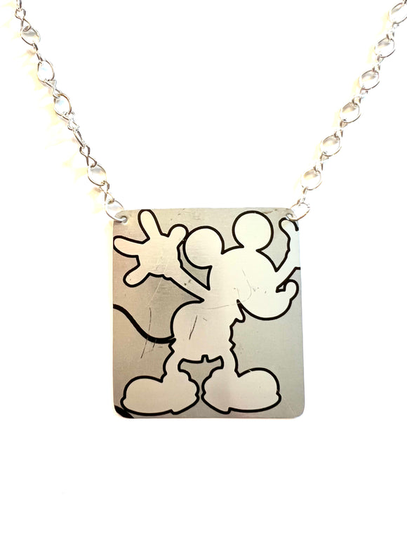 Exciting Mickey Mouse Tin Necklace