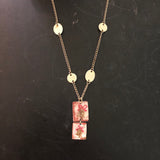 Bells with Bows Tin Necklace