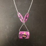 Black Bats and Spider Tin Necklace
